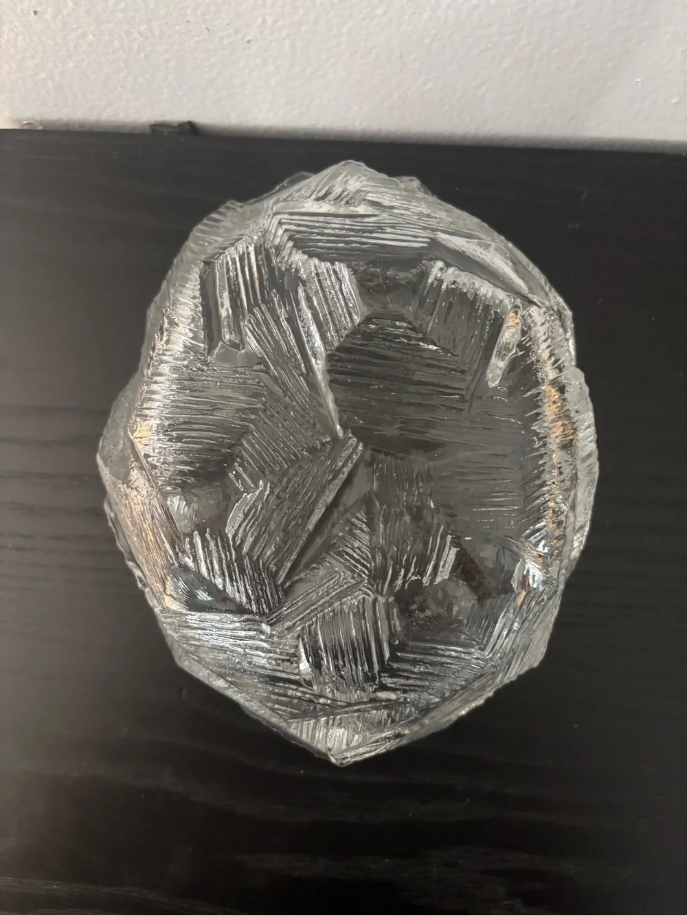 Mikasa Hoya Vintage Crystal Iceberg Bowl Japan 1970s Serving wear Glacier Salad